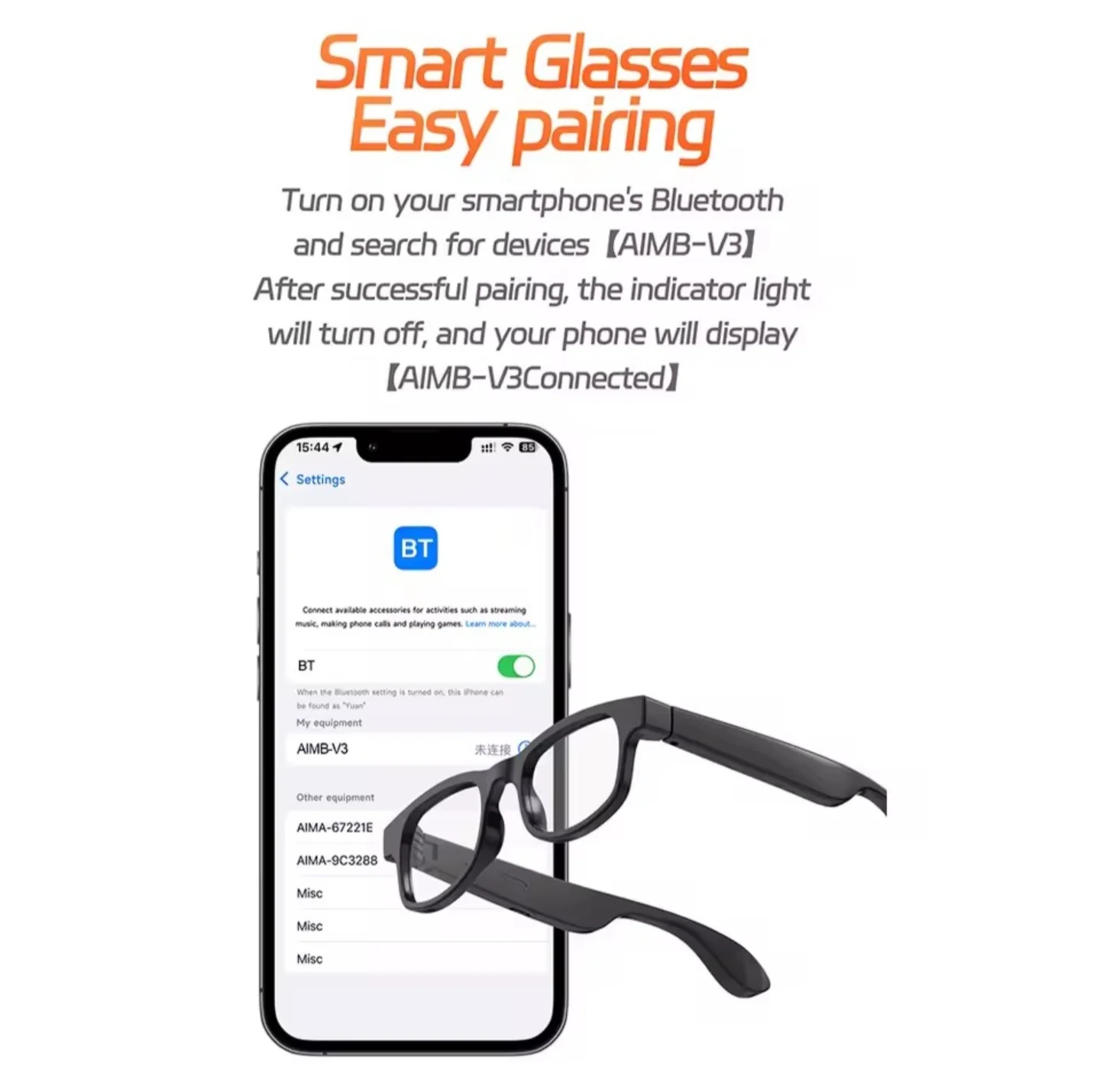 AIMB-G1 Smart Glasses with Camera & Real-Time AI Translation - الصورة 5