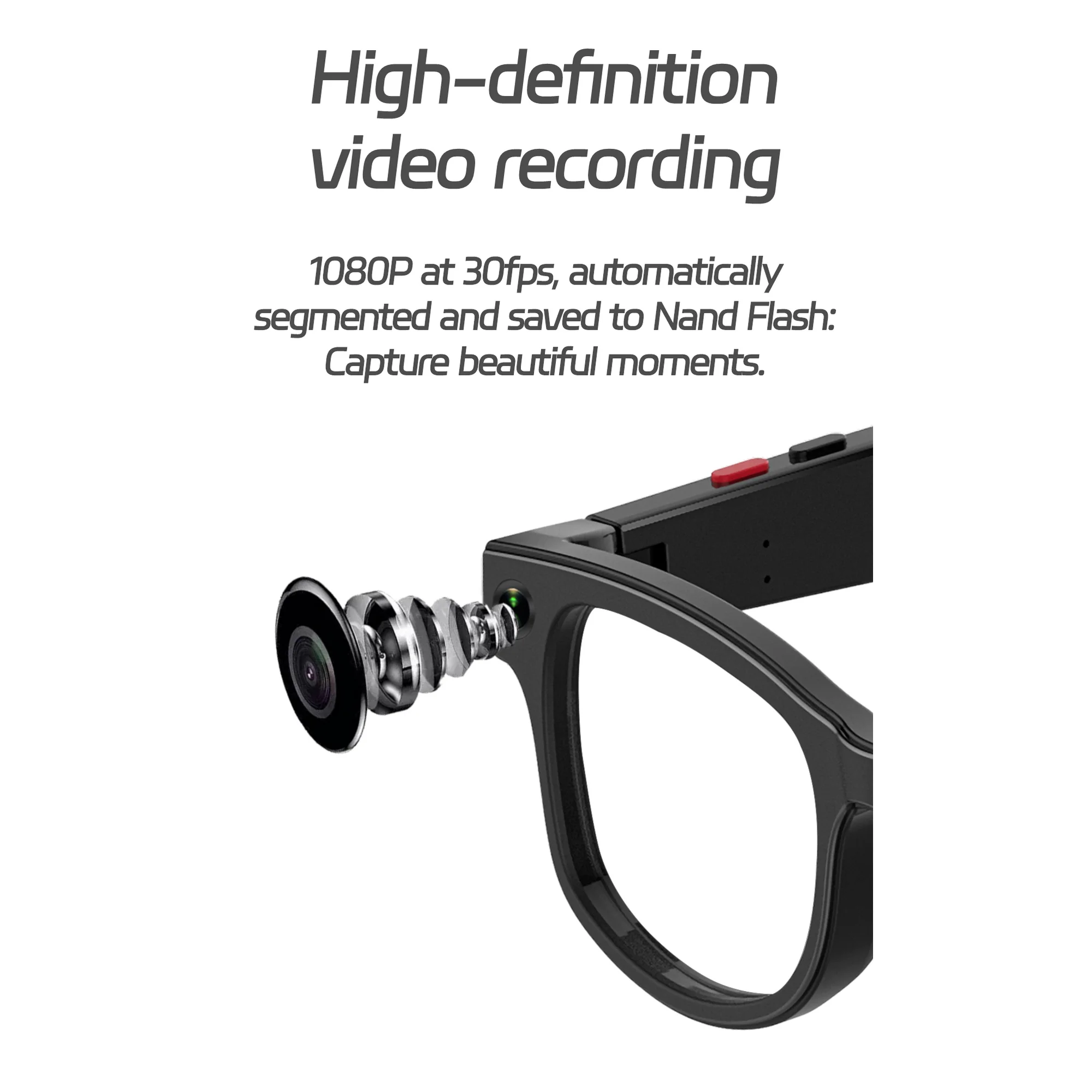 AIMB-G1 Smart Glasses with Camera & Real-Time AI Translation - الصورة 9